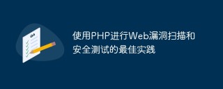 使用PHP进行Web漏洞扫描和安全测试的最佳实践