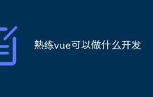 熟练vue可以做什么开发