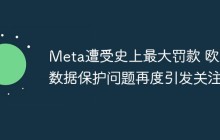 Meta遭受史上最大罚款 欧盟数据保护问题再度引发关注