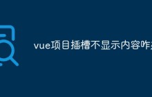 vue项目插槽不显示内容咋办