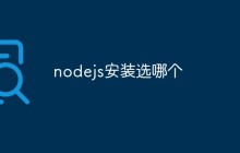 nodejs安装选哪个