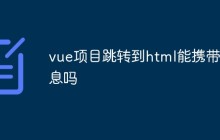 vue项目跳转到html能携带信息吗