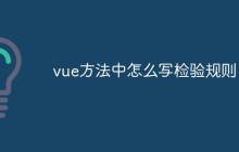 vue方法中怎么写检验规则