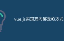 vue.js实现双向绑定的方式