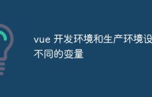 vue 开发环境和生产环境设置不同的变量