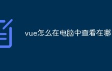 vue怎么在电脑中查看在哪