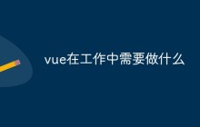 vue在工作中需要做什么