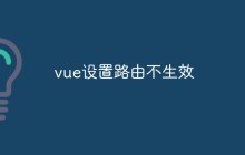 vue设置路由不生效