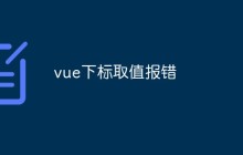vue下标取值报错