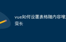 vue如何设置表格随内容增加变长