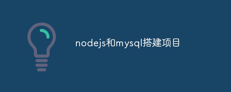 NodeJS und MySQL-Build-Projekt