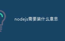 nodejs需要装什么意思
