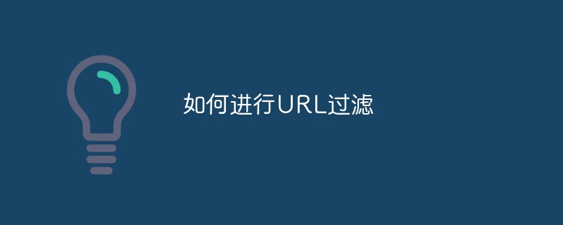 如何进行URL过滤