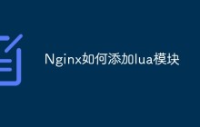 Nginx如何添加lua模块