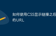 如何使用CSS显示链接之后的URL