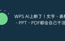 WPS AI上新了！文字、表格、PPT、PDF都会自己干活了