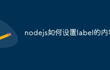 nodejs如何设置label的内容