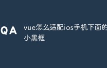 vue怎么适配ios手机下面的小黑框