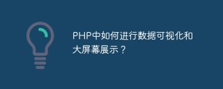 PHP中如何进行数据可视化和大屏幕展示？