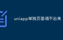 uniapp单独页面调不出来
