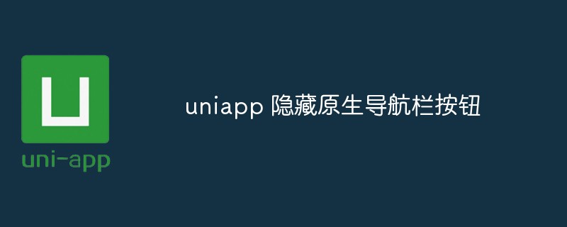 uniapp はネイティブ ナビゲーション バー ボタンを非表示にします