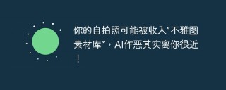 你的自拍照可能被收入“不雅图素材库”，AI作恶其实离你很近！