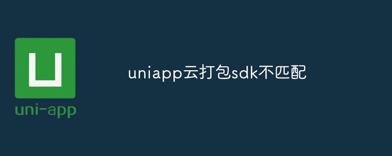 Uniapp Cloud Packaging SDK stimmt nicht überein