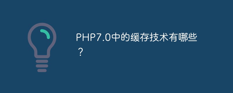 Quelles sont les technologies de mise en cache dans PHP7.0 ?