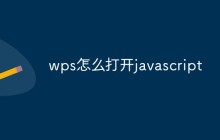 wps怎么打开javascript