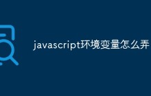 javascript环境变量怎么弄
