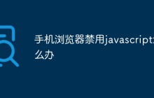 手机浏览器禁用javascript怎么办