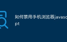 如何禁用手机浏览器javascript