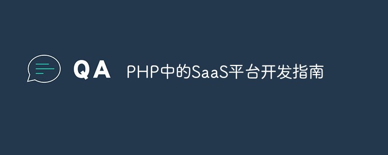 SaaS-Plattform-Entwicklungshandbuch in PHP