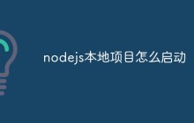 nodejs本地项目怎么启动