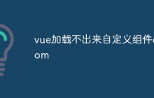 vue加载不出来自定义组件dom
