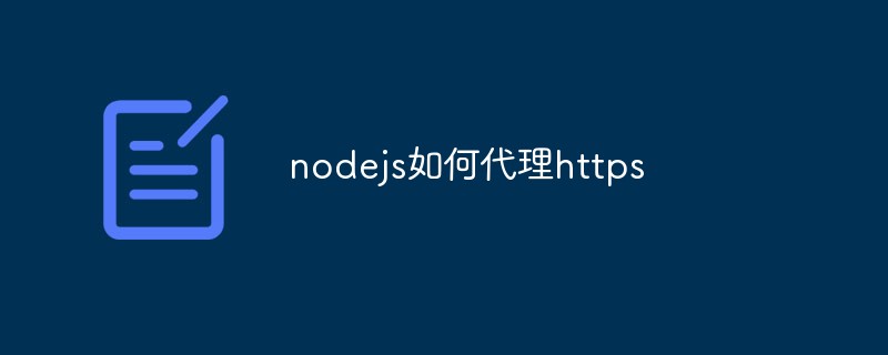 Wie nodejs Proxy https