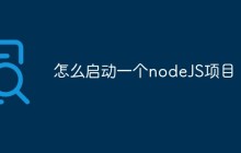 怎么启动一个nodeJS项目