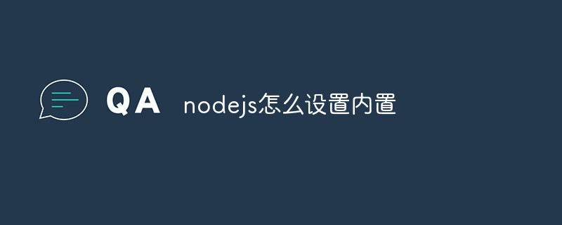 組み込みのnodejsを設定する方法