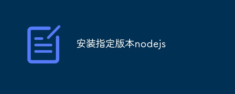 지정된 버전의 nodejs를 설치합니다.