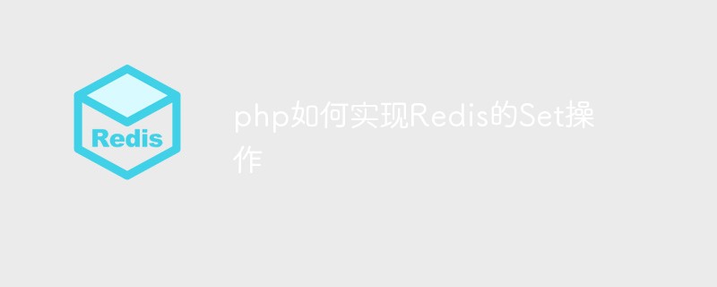 PHP에서 Redis Set 작업을 구현하는 방법