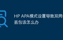 HP APA模式设置导致双网卡丢包该怎么办