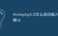 thinkphp5.0怎么返回插入数据id