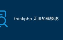 thinkphp 无法加载模块: