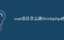 vue项目怎么跟thinkphp结合