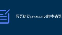 Web page execution javascript script error