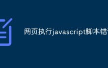网页执行javascript脚本错误