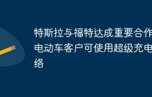 特斯拉与福特达成重要合作 电动车客户可使用超级充电网络