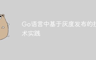 Technical practice based on grayscale publishing in Go language
