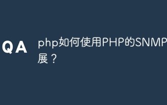 Comment utiliser l'extension SNMP de PHP ?