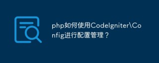 php如何使用CodeIgniter\Config进行配置管理？